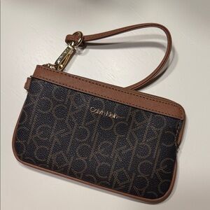 Calvin Klein Brown Wristlet